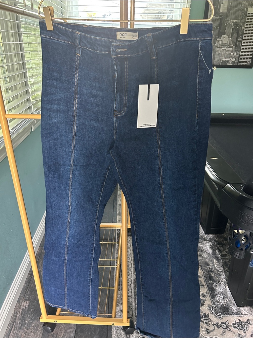 Oat NY Woman’s size 12 Dark Indigo Bootcut Jeans. NWT.